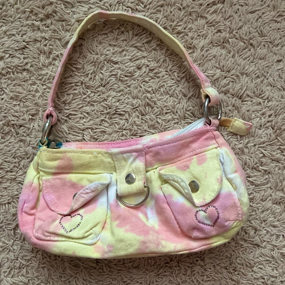 y2k cute rhinestone hearts purse